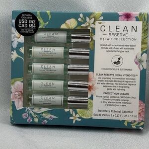 Clean Reserve H2EAU Rollerball Travel Set 5pc – Peony Citrus Lotus Musk